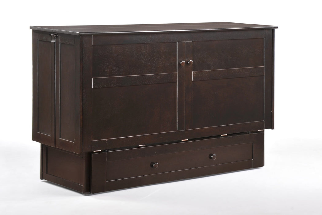 Night & Day Furniture CLOVER Murphy Cabinet Bed Chocolate  Queen