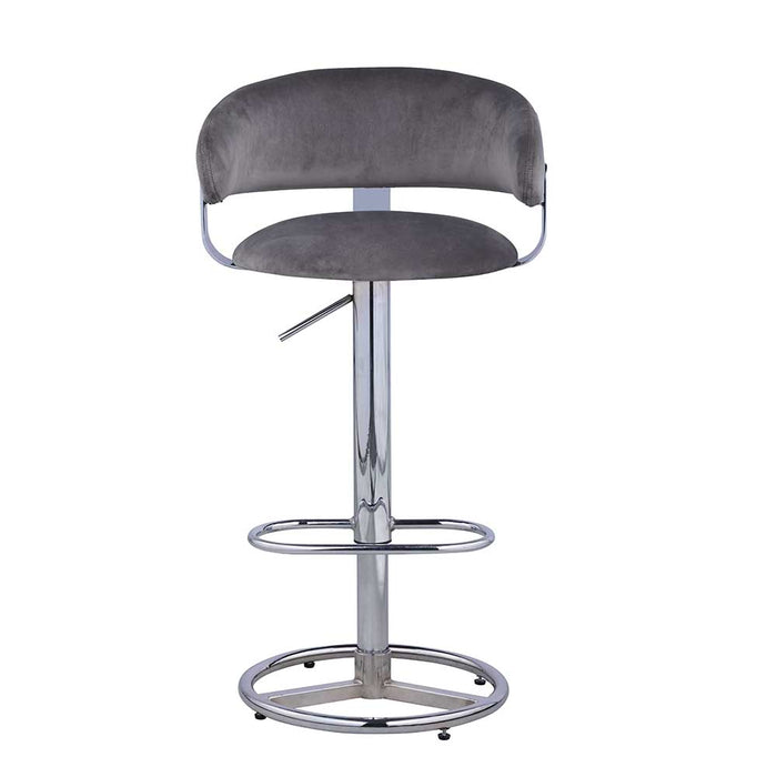 Chintaly DANIELLA Contemporary Channel Back Height-Adjustable Stool