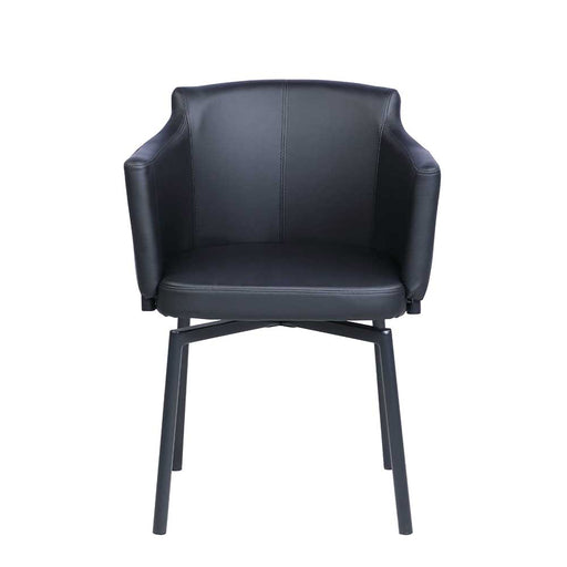 Chintaly PIXIE-BLK Modern Club Arm Chair w/ Memory Swivel - 2 per box