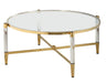 Chintaly DENALI Round Tempered Glass Cocktail Table