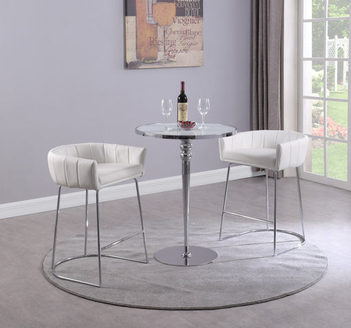 Chintaly DENISE Contemporary Starphire Glass Counter Table