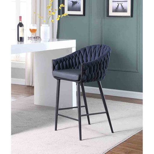 Chintaly DINA Modern Bar Stool w/ Weave Back - 2 per box