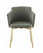 Chintaly DUSTY-AC-GLD Modern Club Arm Chair w/ Golden Legs & Memory Swivel - 2 per box