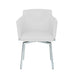 Chintaly DUSTY Contemporary Club Arm Chair w/ Memory Swivel - 2 per box - White