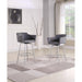 Chintaly DUSTY Modern Club Bar Stool w/ Memory Swivel - Gray