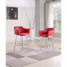 Chintaly DUSTY Modern Club Counter Stool w/ Memory Swivel - Red