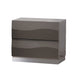 Chintaly DELHI Contemporary High Gloss 2-Drawer Nightstand