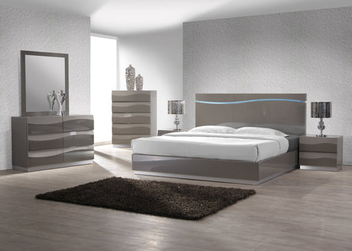 Chintaly DELHI Contemporary High Gloss 6-Drawer Bedroom Dresser