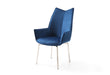 ESF Extravaganza Collection 1218 swivel dining chair Navy Blue Fabric SET p12721