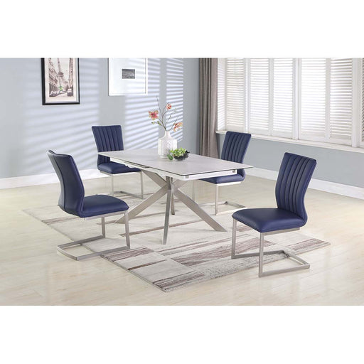 Chintaly EILEEN-SC Contemporary Channel Back Cantilever Side Chair - 2 per box