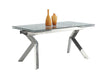 Chintaly ELLA Contemporary Extendable Dining Table w/ Steel Legs