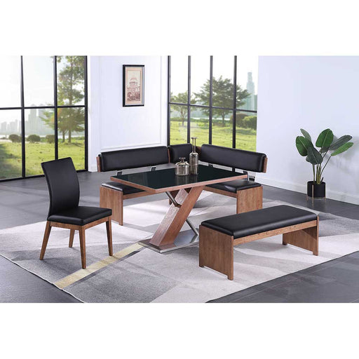 Chintaly EMMA Upholstered Nook w/ Solid Wood Frame