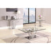Chintaly FERNANDA-OCC Contemporary Square Glass Lamp Table