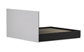 Chintaly FLORENCE Modern Gloss Black King Bed w/ LED Lighting