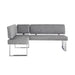 Chintaly GENEVIEVE Modern Gray Reversible Upholstered Nook