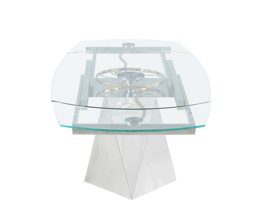 Chintaly GLORIA 39"x 59-87" Motion-Extendable Glass Top
