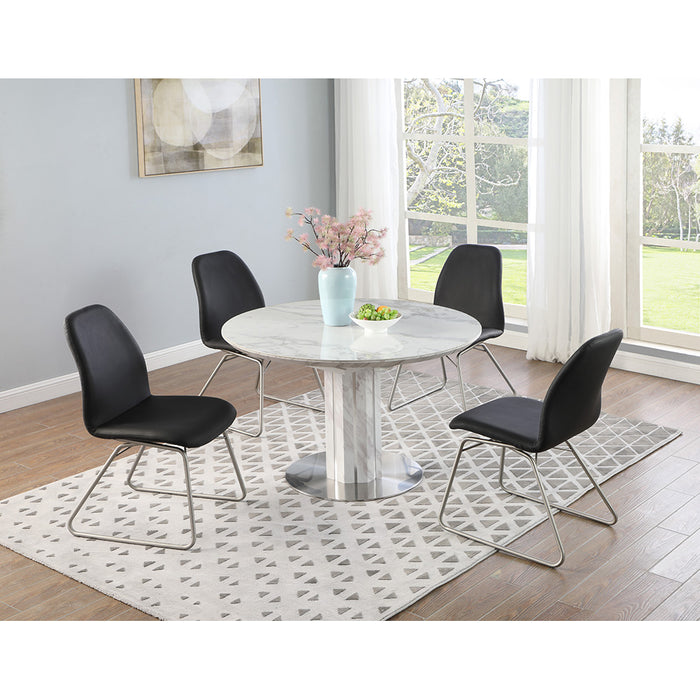 Chintaly GRETCHEN Curved-Back Rocking Side Chair w/ Sled Base - 2 per box