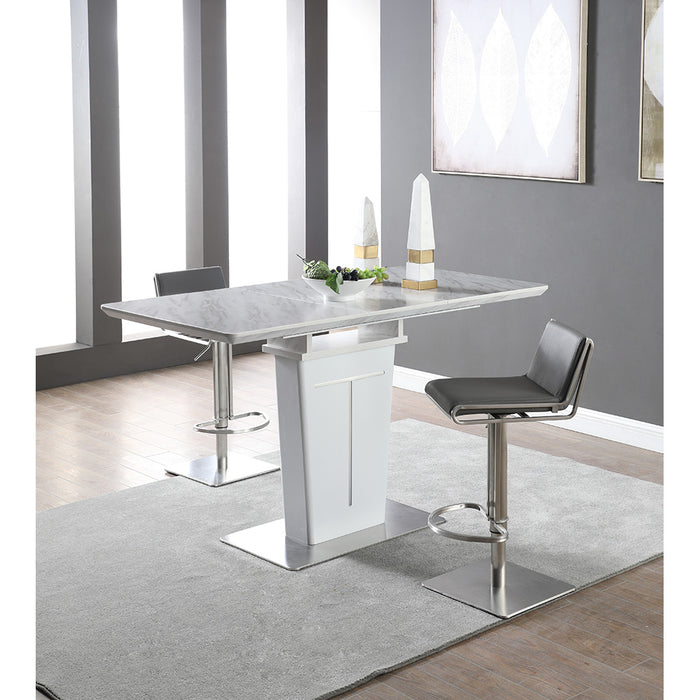 Chintaly GWEN Contemporary Extendable Melamine Counter Table