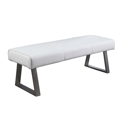 Chintaly GWEN Contemporary Upholstered Bench w/ Highlight Stitching