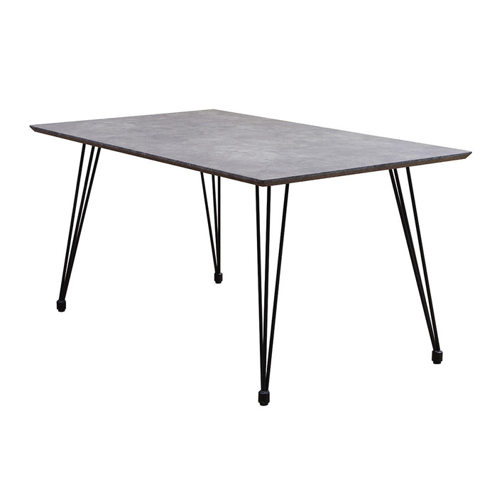 Chintaly HEATHER Contemporary Rectangular Dining Table w/ Laminated Wooden Top