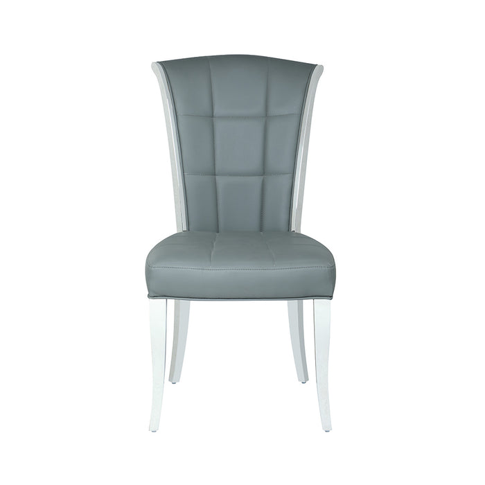 Chintaly IRIS Contemporary Tufted Side Chair - 2 per box - Gray