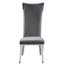 Chintaly ISABEL High Back Upholstered Chair w/ Stainless Steel Frame - 2 per box - Gray