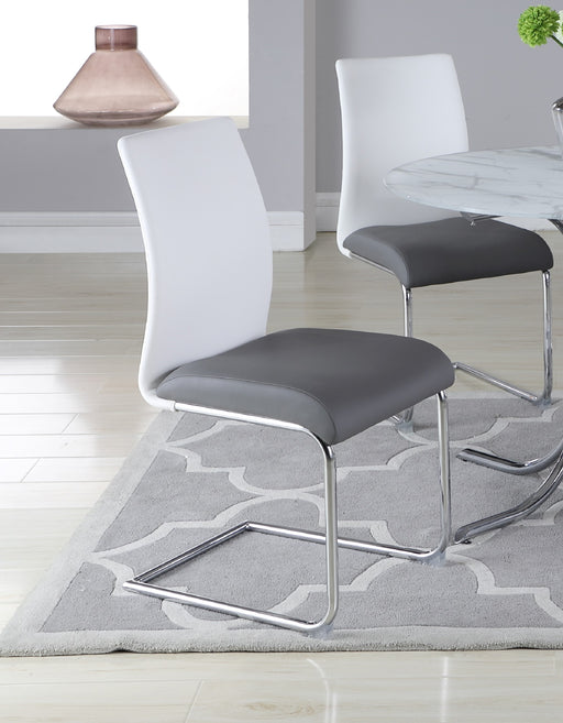 Chintaly JANE Contemporary 2-Tone Contour Back Cantilever Side Chair - 4 per box