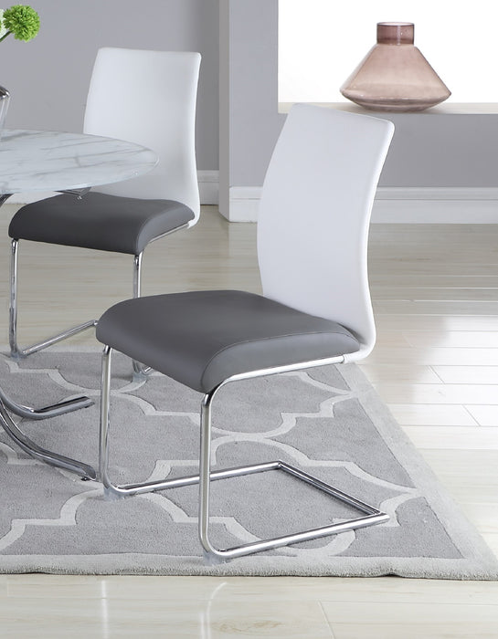 Chintaly JANE Contemporary 2-Tone Contour Back Cantilever Side Chair - 4 per box