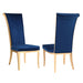 Chintaly JOY-SC-BGL High Back Side Chair w/ Golden Frame - 2 Per Box - Blue