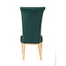 Chintaly JOY-SC-BGL High Back Side Chair w/ Golden Frame - 2 Per Box - Green