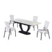 Chintaly KARLEE Contemporary Dining Set w/ Extendable Sintered Stone Table & 4 Motion Back Chairs