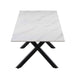 Chintaly KAROL Extendable Sintered Stone Top Dining Table w/ Steel Base