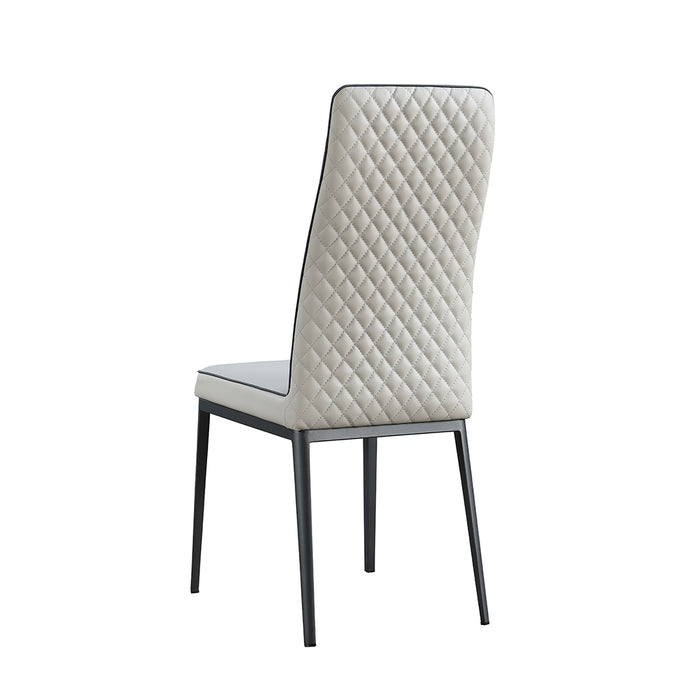 Chintaly KAROL Contemporary Diamond Stitched Back Side Chair - 2 Per Box