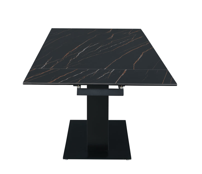 Chintaly KATALINA 35"x 47-63" Marbleized Sintered Stone Extendable Top