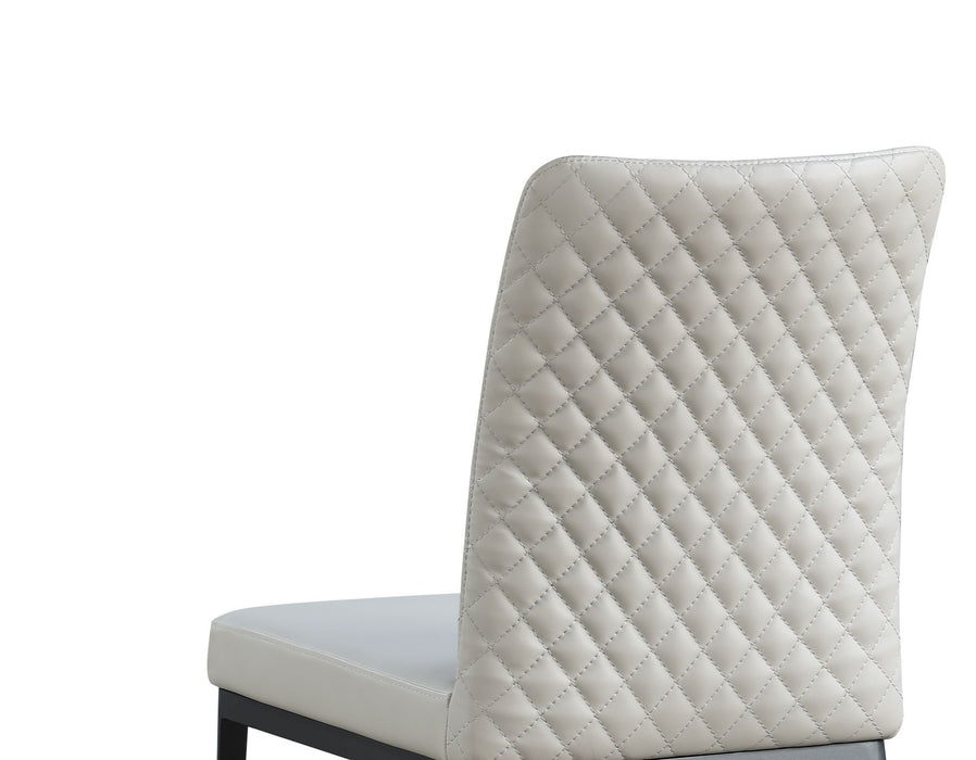 Chintaly KATALINA Diamond Stitched Back Side Chair w/ Steel Legs - 2 Per Box