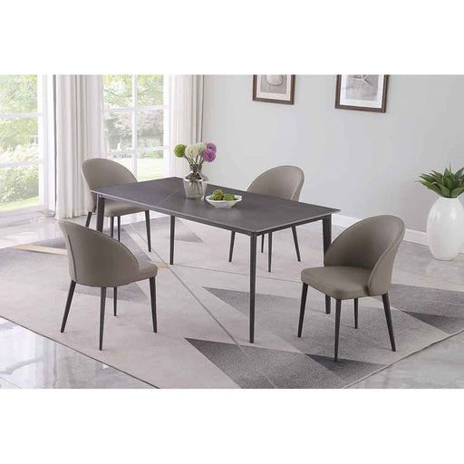 Chintaly KATE Modern Curved Back Side Chair w/ Tapered Steel Legs - 2 per box