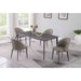Chintaly KATE Dining Set w/ Marbleized Sintered Stone Top & 4 Curved Back Side Chairs