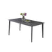 Chintaly KATE Marbleized Sintered Stone Top Table w/ Steel Four-legged Base