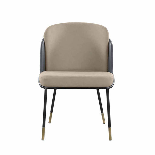 Chintaly KATHERINE Curved Back 2-Tone Side Chair w/ Golden Accents - 2 per box