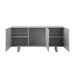 Chintaly KENDALL Contemporary Buffet w/ Steel Legs & Seashell Veneer Accents