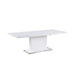 Chintaly KRISTA Modern Extendable Gloss White Dining Table