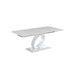 Chintaly LANNA Contemporary Extendable Marble Dining Table w/ “O” Ring Base