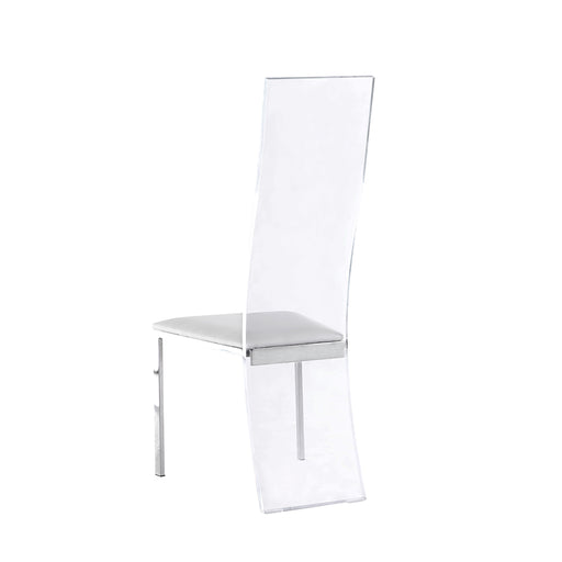 Chintaly LAYLA Contemporary Acrylic High-Back Upholstered Side Chair - 2 per box