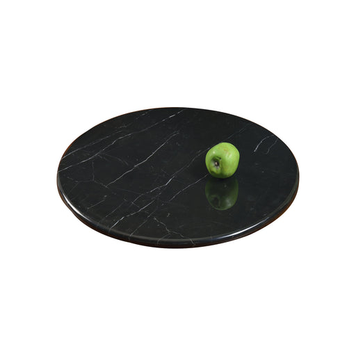 Chintaly LAZY SUSAN NEW 24" Round Black Marble Lazy Susan