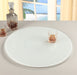 Chintaly LAZY SUSAN 24" Round White Glass Lazy Susan