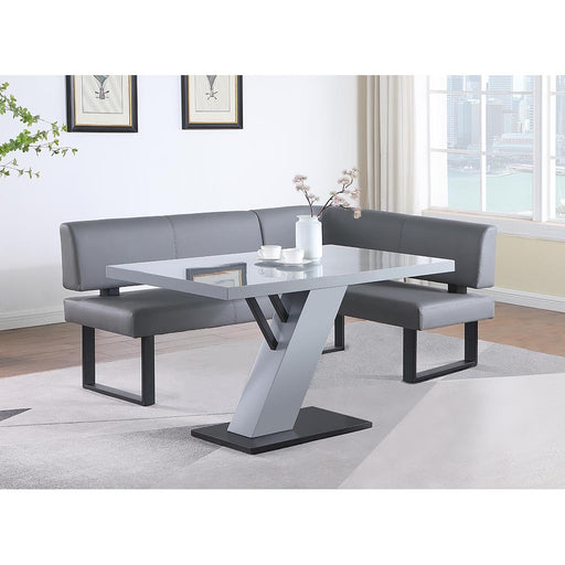 Chintaly LINDEN Contemporary Dining Set w/ Wooden Dining Table & Nook