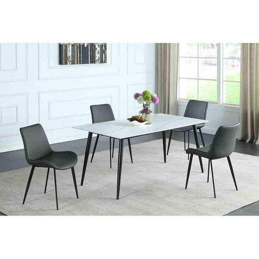Chintaly MARY Contemporary Dining Table w/ Sintered Stone Top