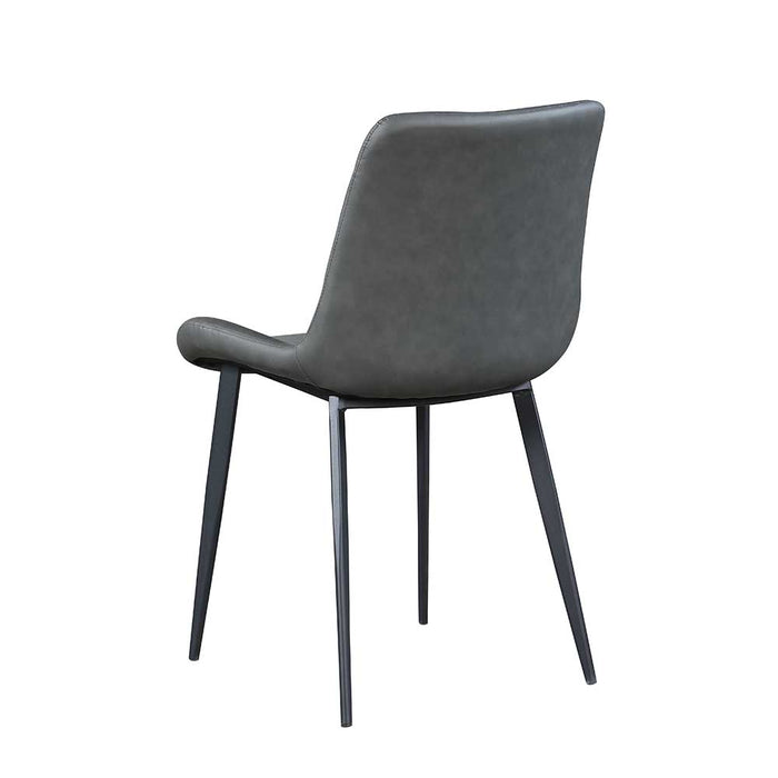 Chintaly MARY Contemporary Curved Side Chair w/ Steel Legs - 4 per box - Gray