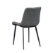 Chintaly MARY Contemporary Curved Side Chair w/ Steel Legs - 4 per box - Gray