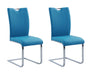 Chintaly MELISSA Contemporary Handle-Back Cantilever Side Chair - 2 per box - Blue